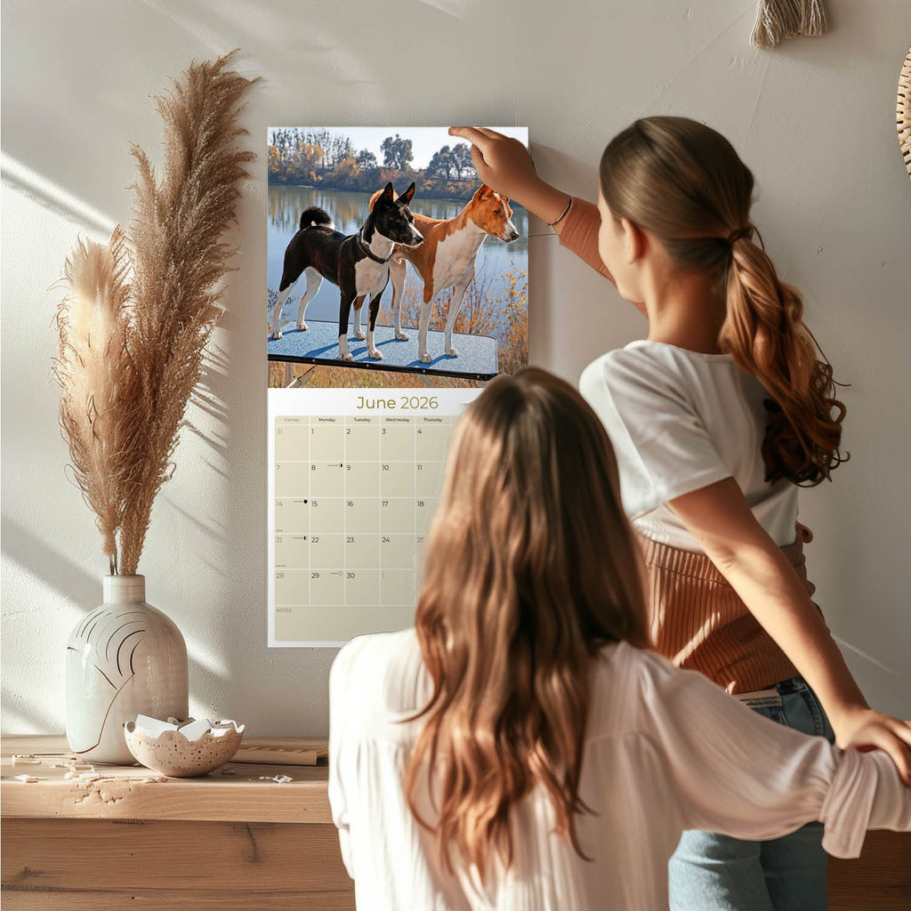 Basenji Wall Calendar 2026