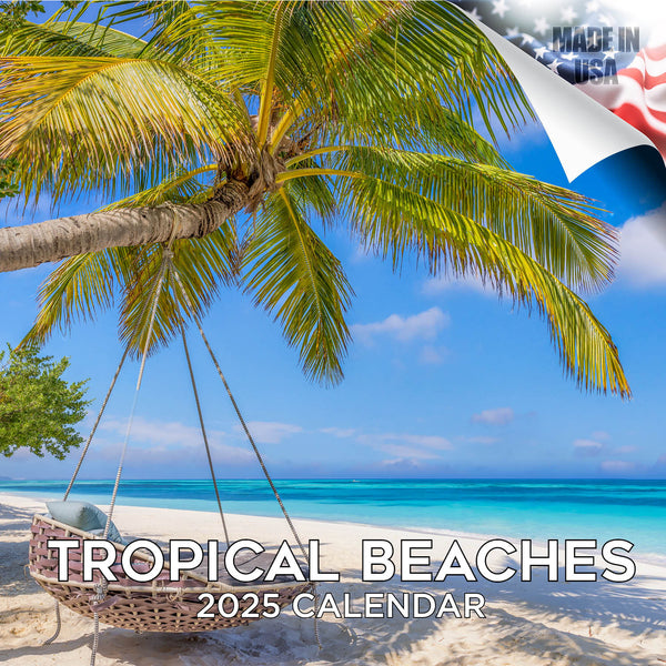 Tropical Beaches Wall Calendar 2025