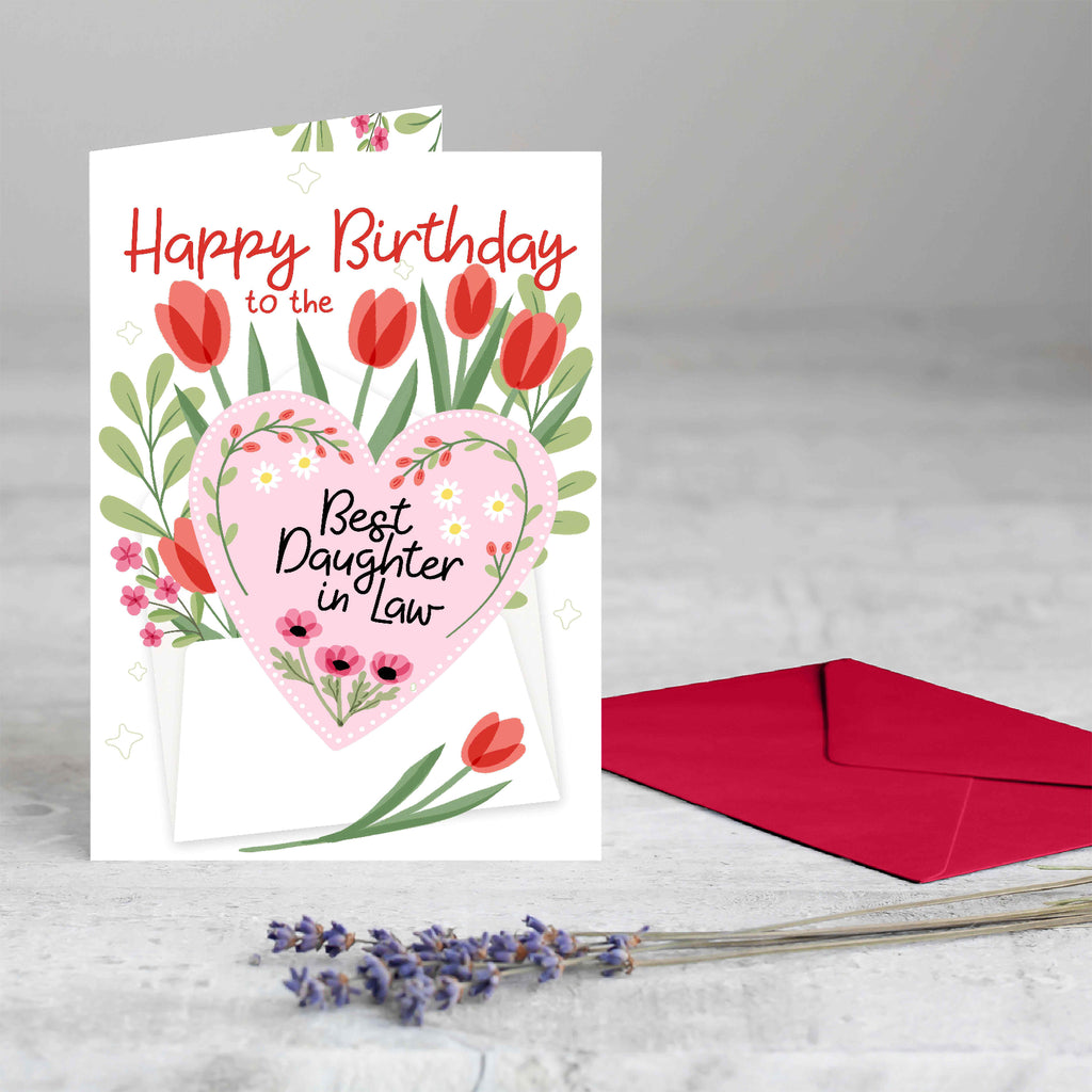 Happy Birthday to the Best Daughter in Law Greeting Card