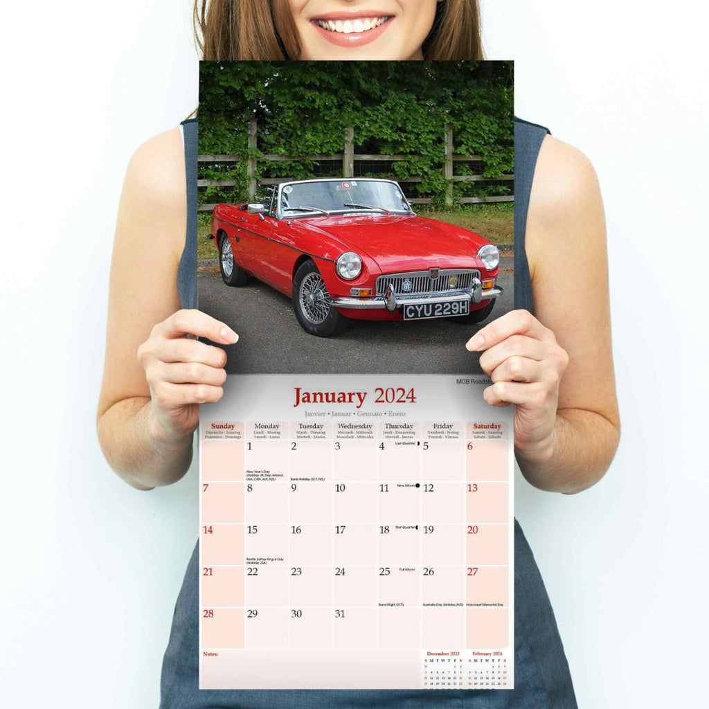 Classic Sports Cars Wall Calendar 2024