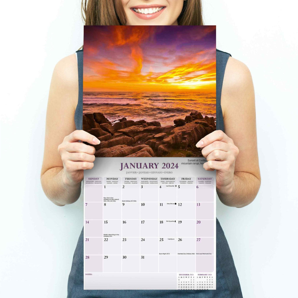 Sunsets Wall Calendar 2024