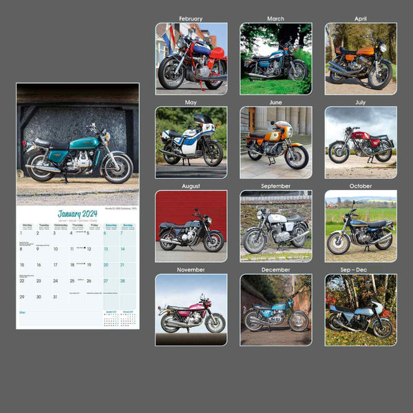 70'S Superbikes Wall Calendar 2024 – MegaCalendars.com