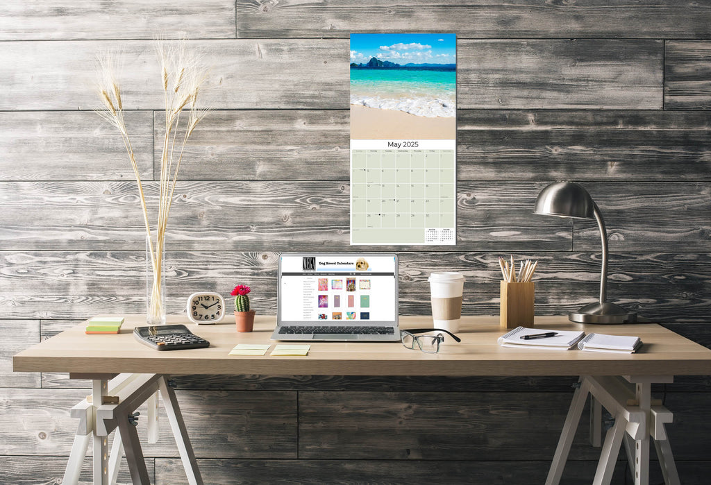 Tropical Beaches Wall Calendar 2025