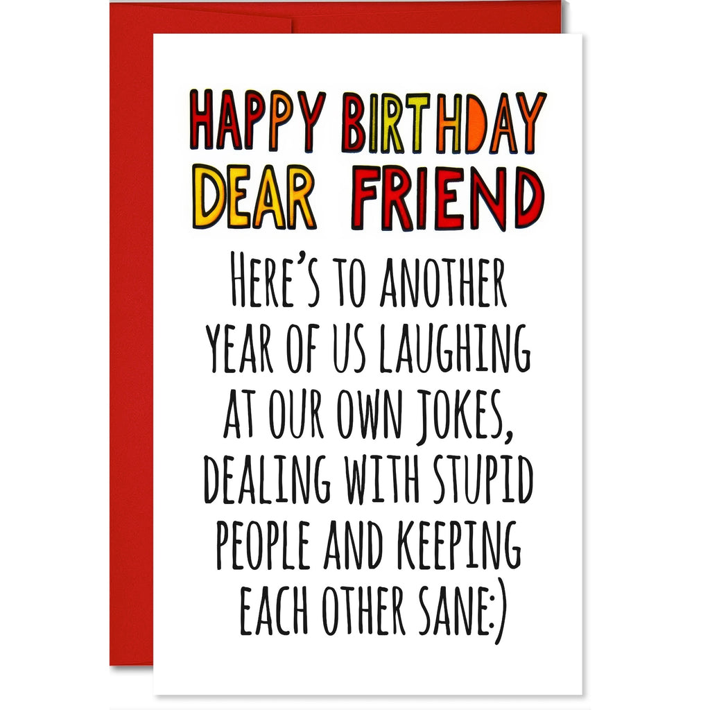 Front cover of the Happy Birthday Dear Friend Greeting Card — Sentimental Birthday Card for Best Friend featuring a sentimental birthday design.