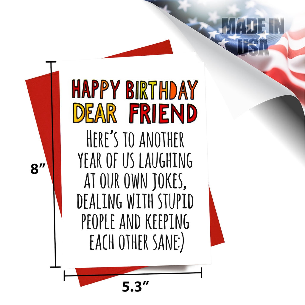 Happy Birthday Dear Friend Greeting Card — Sentimental Birthday Card for Best Friend