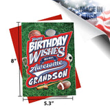 Happy Birthday Grandson Sports Greeting Card — Premium Birthday Card for Grandson