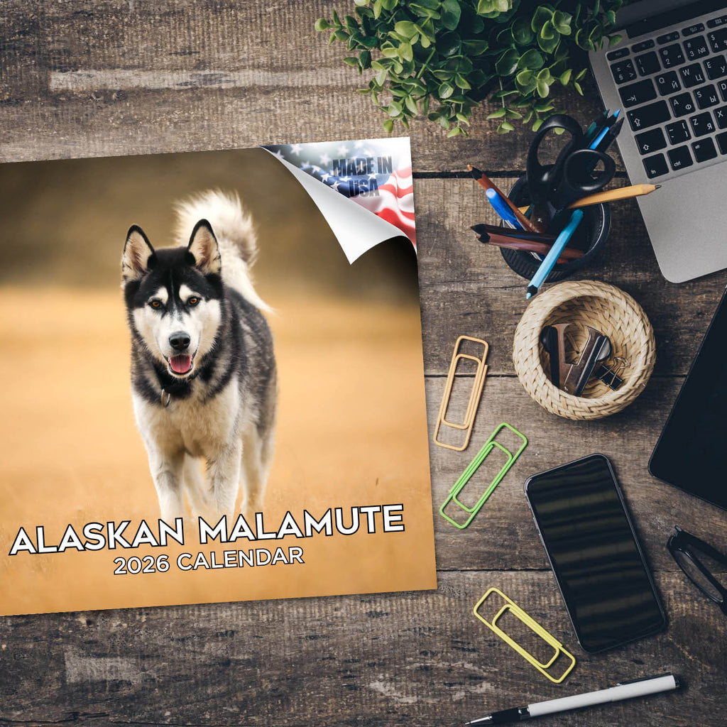 Alaskan Malamute Wall Calendar 2026
