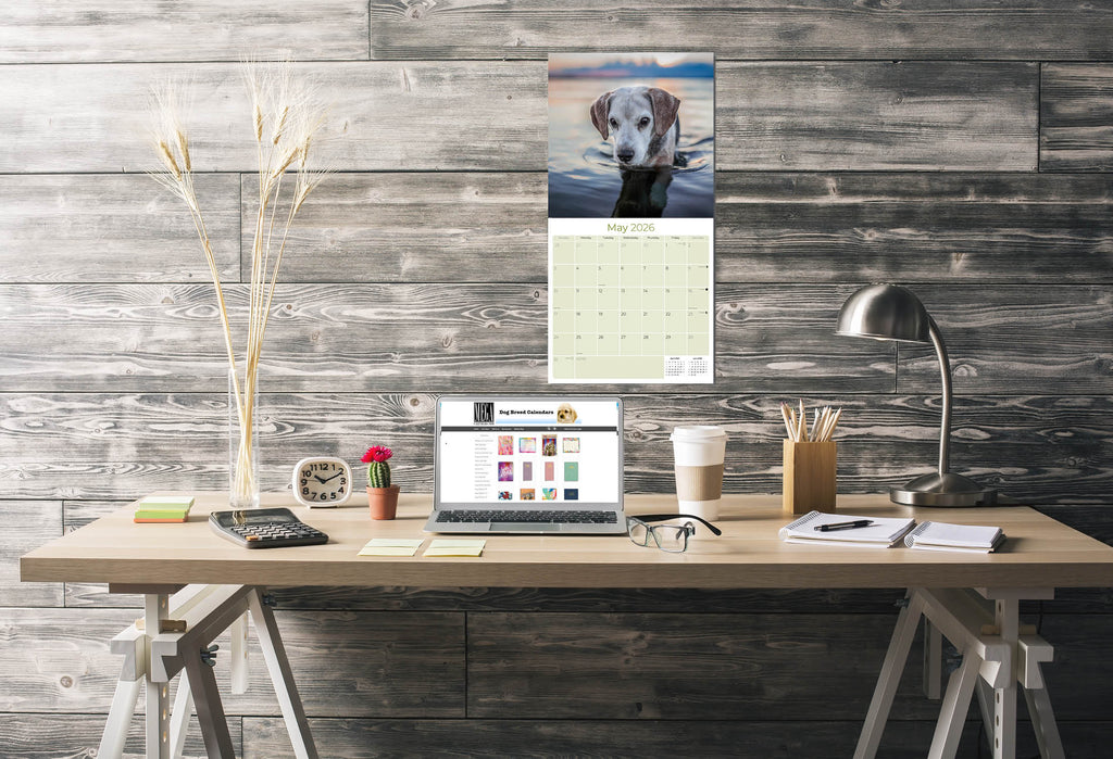 Beagle Wall Calendar 2026