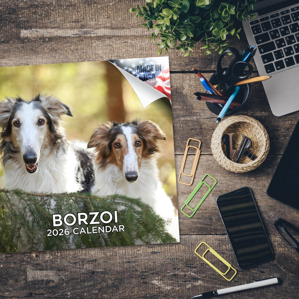 Borzoi Wall Calendar 2026
