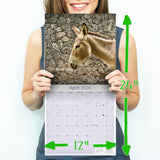 Donkeys Wall Calendar 2026