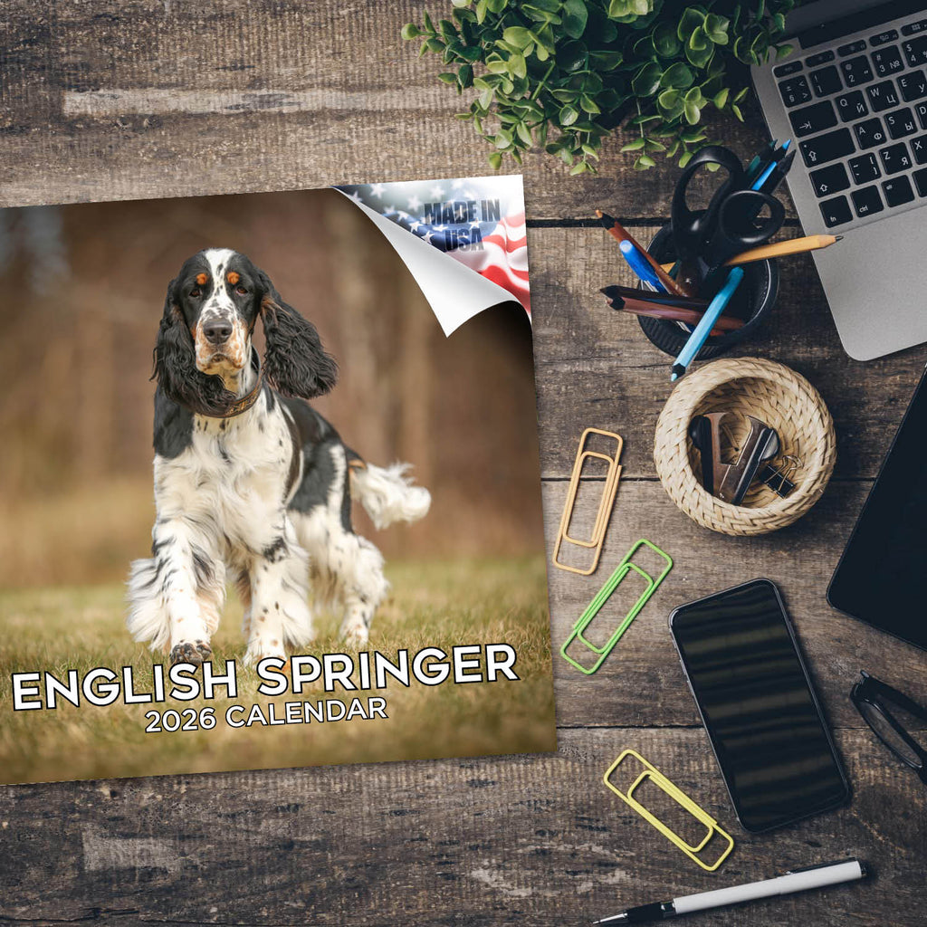 English Springer Spaniel (US) Wall Calendar 2026