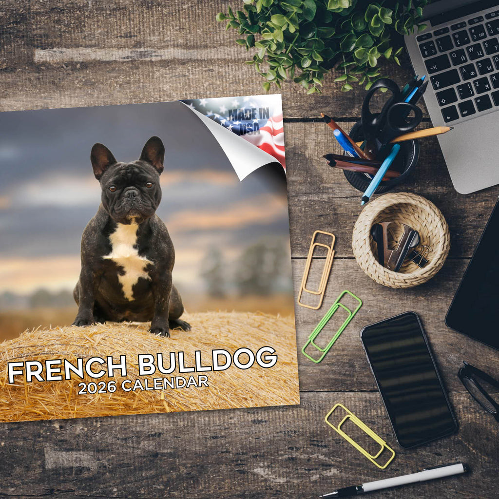 French Bulldog Wall Calendar 2026