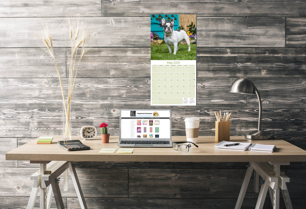 French Bulldog Wall Calendar 2026