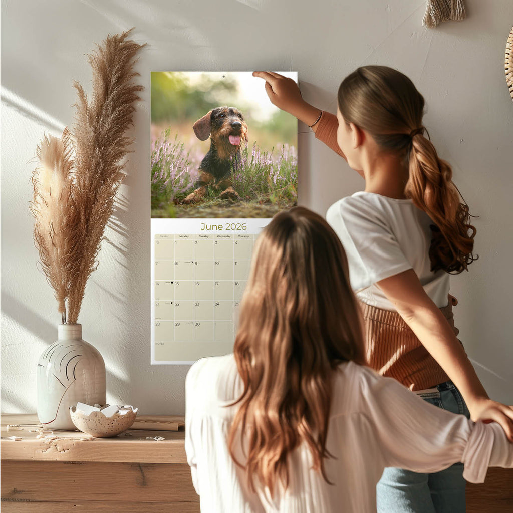 Dachshund (Wirehaired) Wall Calendar 2026