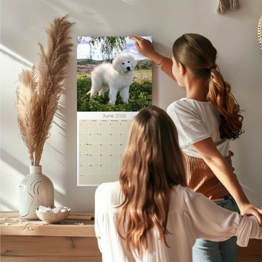 Great Pyrenees Wall Calendar 2026