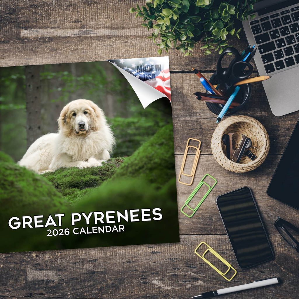 Great Pyrenees Wall Calendar 2026