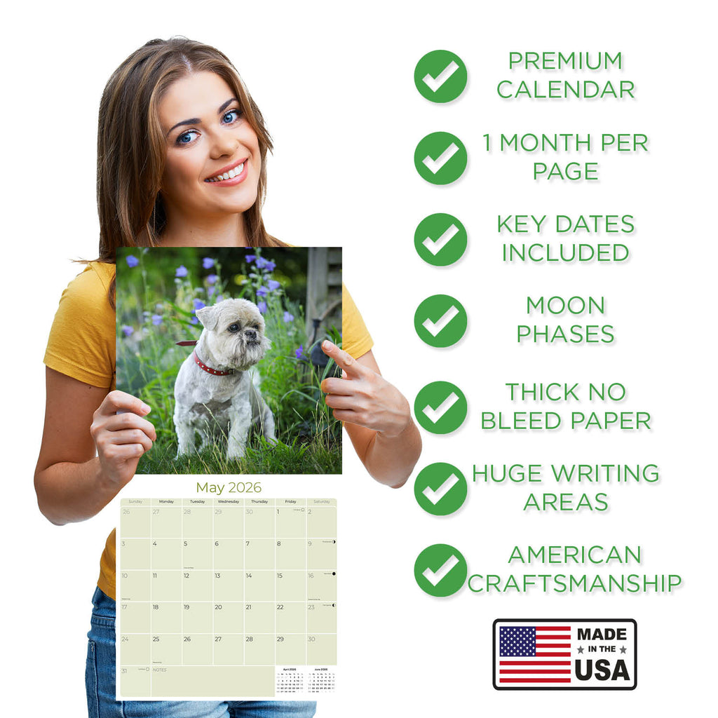 Lhasa Apso Wall Calendar 2026