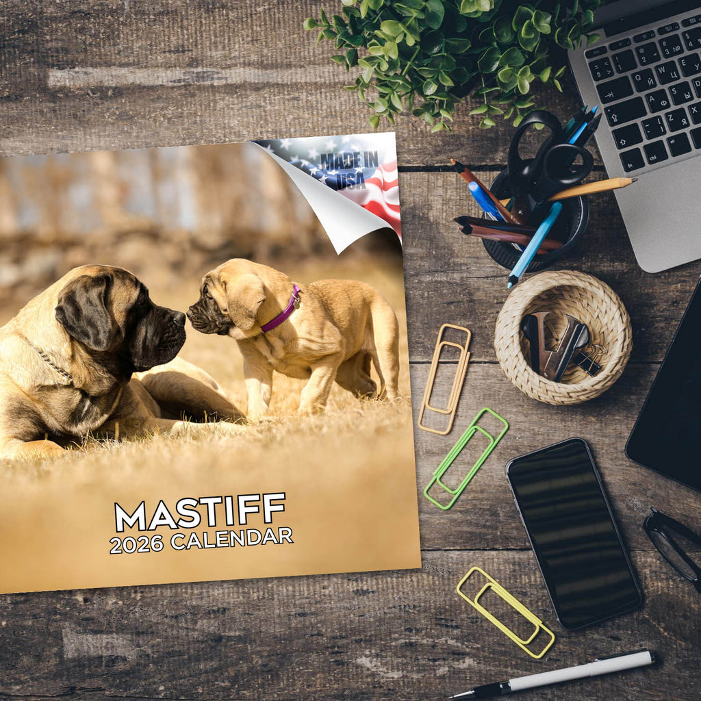 Mastiff Wall Calendar 2026