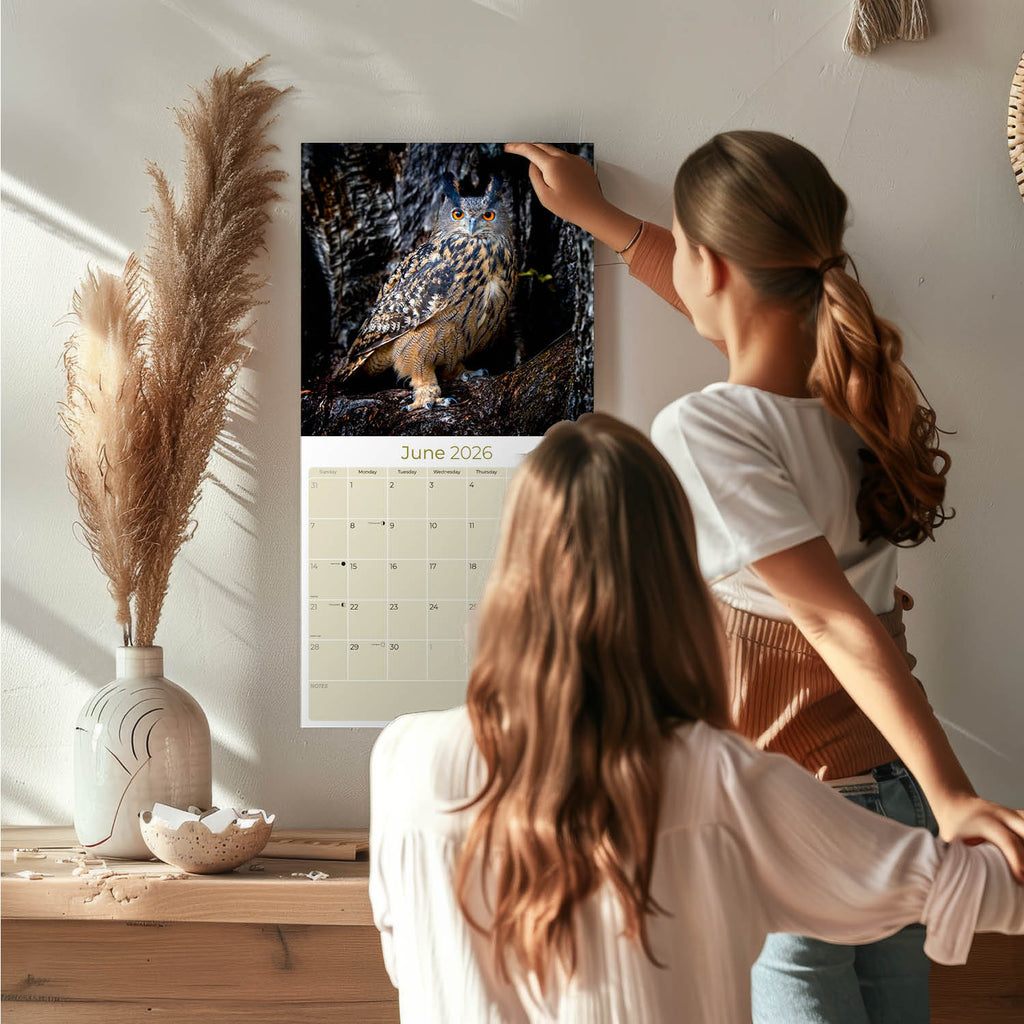 Owls Wall Calendar 2026