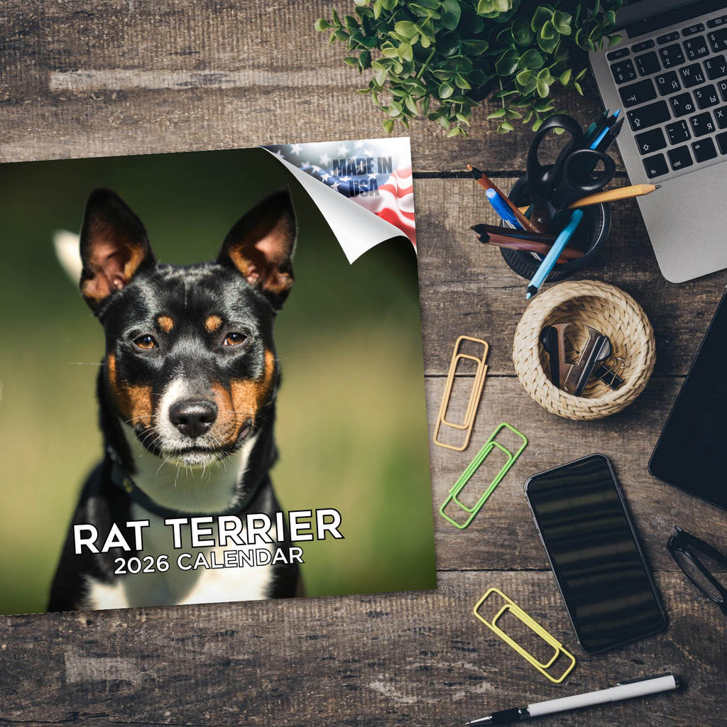 Rat Terrier Wall Calendar 2026