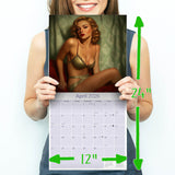 Retro Pin Ups Wall Calendar 2026