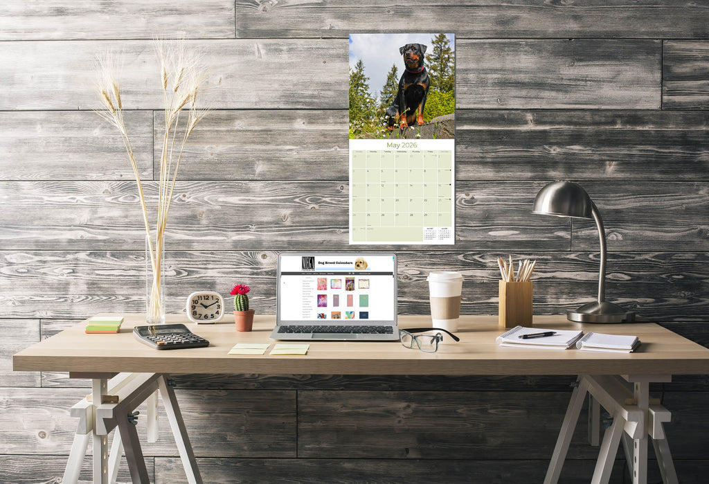 Rottweiler Wall Calendar 2026
