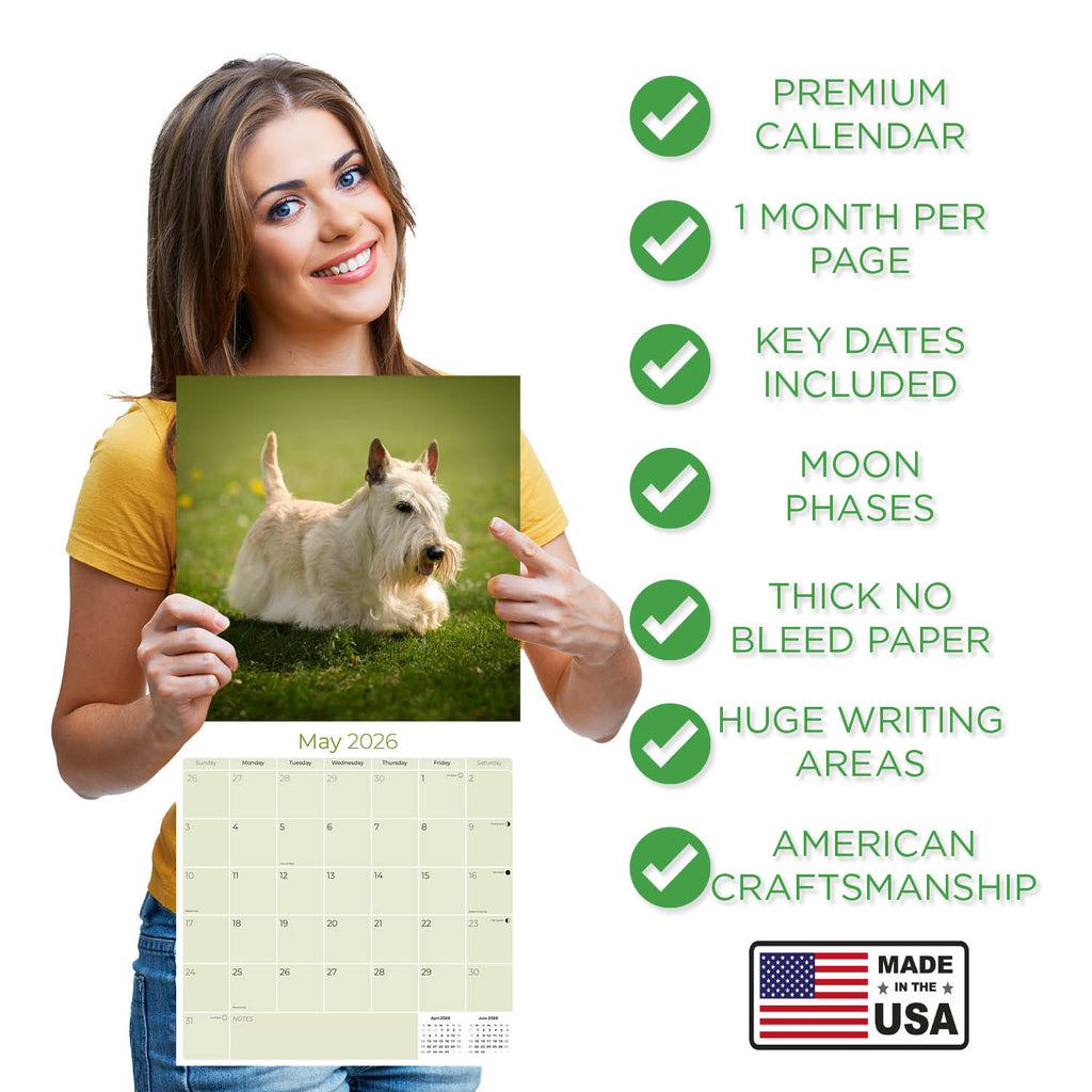 Scottish Terrier Wall Calendar 2026