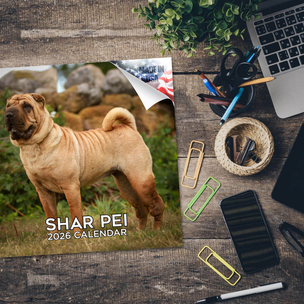 Shar Pei Wall Calendar 2026