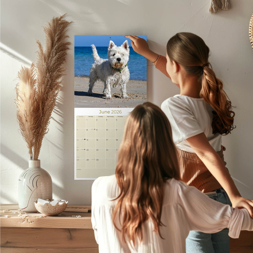West Highland Terrier Wall Calendar 2026