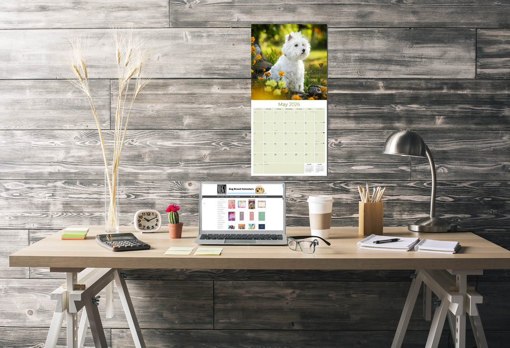 West Highland Terrier Wall Calendar 2026