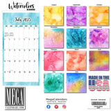 Watercolors Academic Wall Calendar 2025 2026