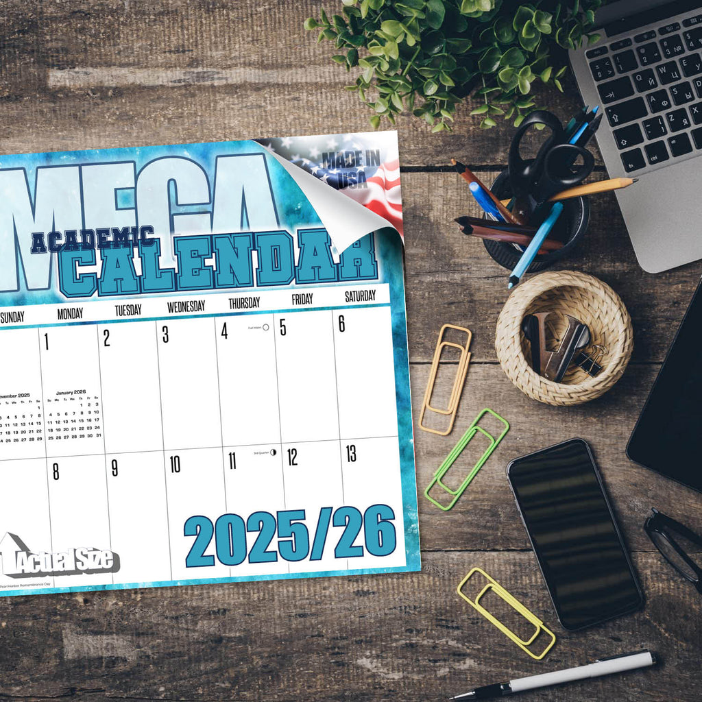 Watercolors Academic Wall Calendar 2025 2026