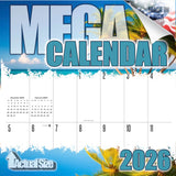 Tropical Beaches Large Grid Calendar 2026