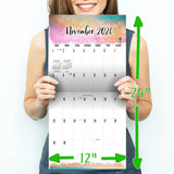 Watercolors LARGE GRID Wall Calendar 2026