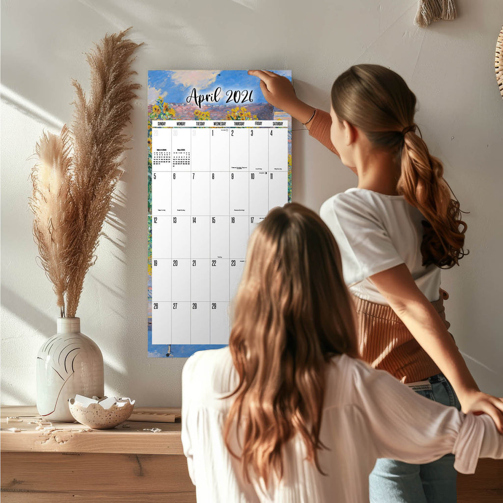 Claude Monet Academic Wall Calendar 2025 2026