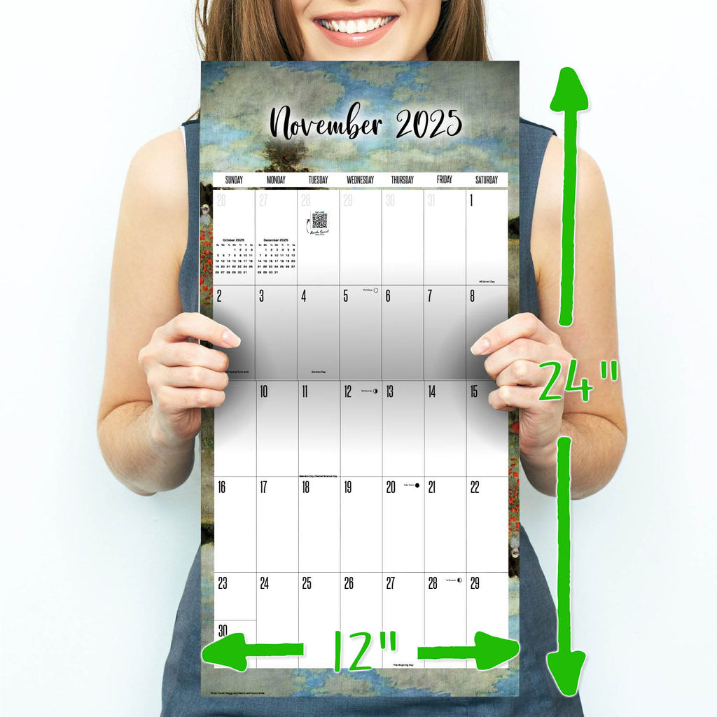Claude Monet Academic Wall Calendar 2025 2026