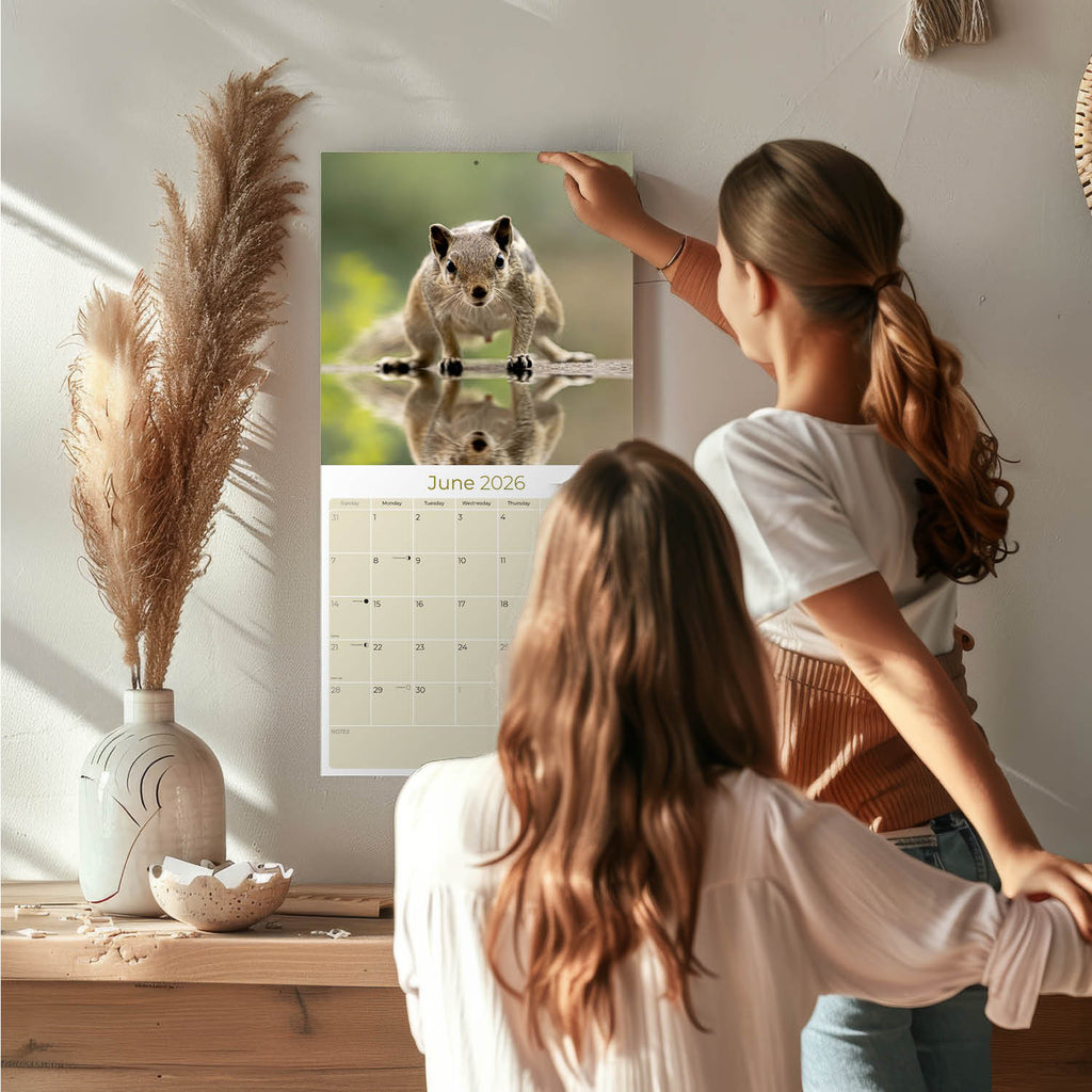 Squirrels Wall Calendar 2026