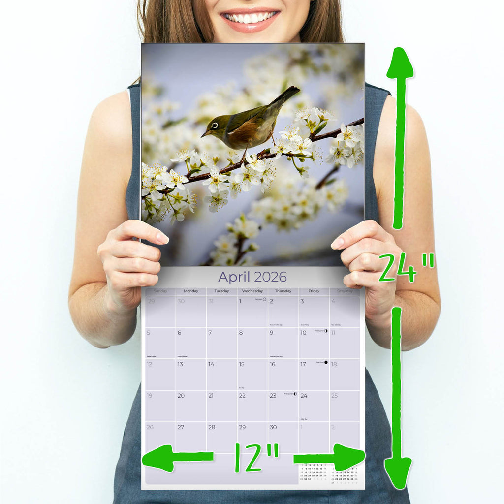 Garden Birds Wall Calendar 2026