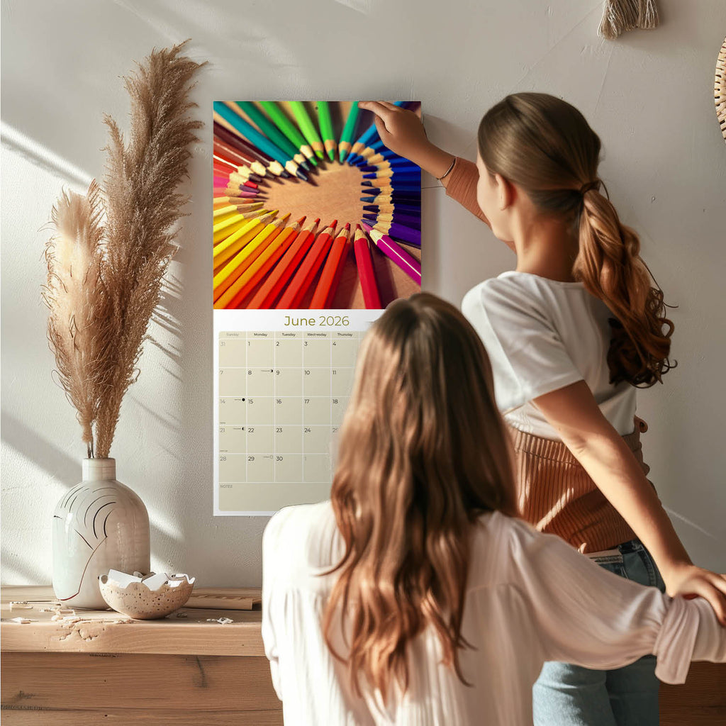 Hearts Wall Calendar 2026
