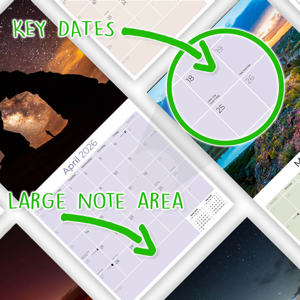 National Parks Wall Calendar 2026