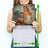 Vintage Pin Ups Wall Calendar 2026