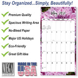 Flowers Academic Wall Calendar 2025 2026