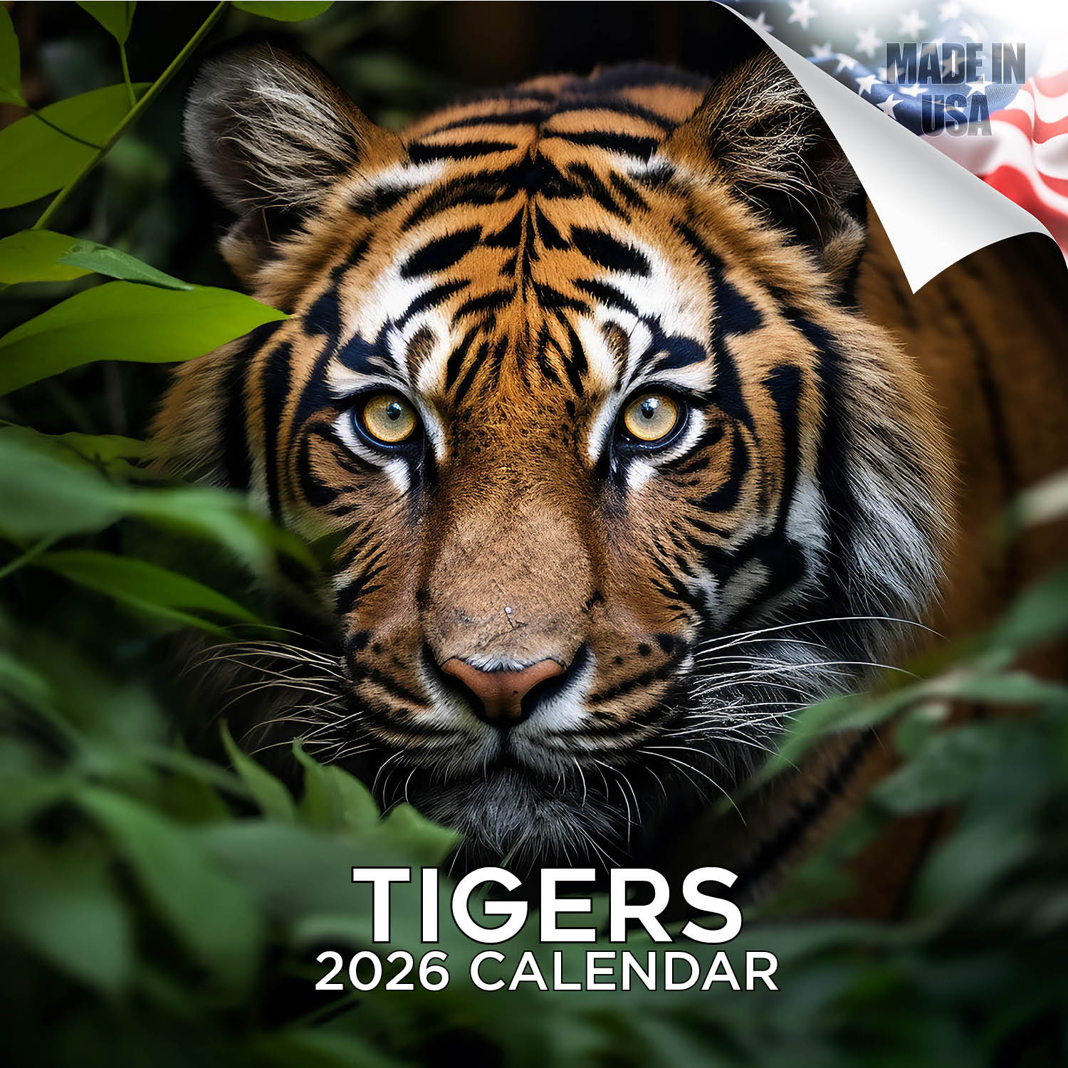 Tigers Wall Calendar 2026