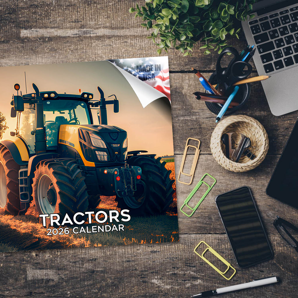 Tractors Wall Calendar 2026