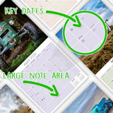 Tractors Wall Calendar 2026