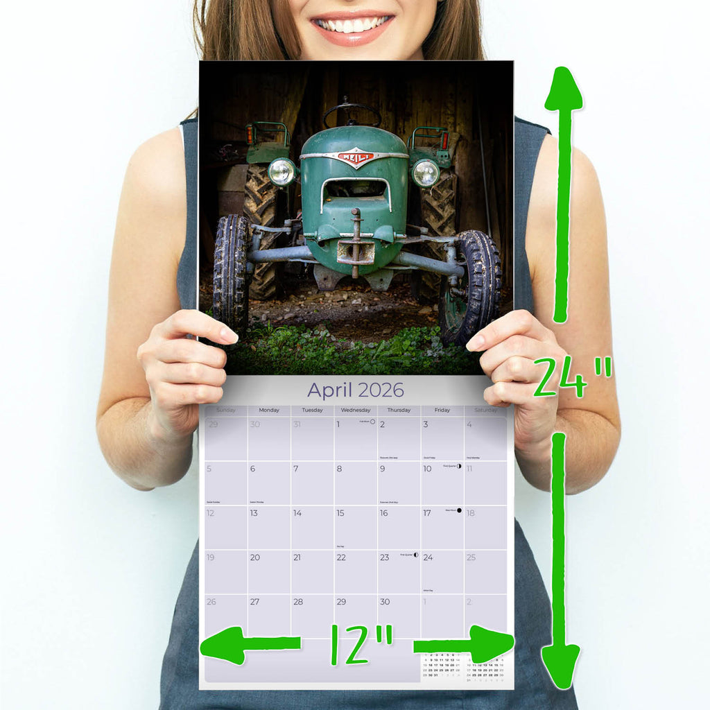 Tractors Wall Calendar 2026