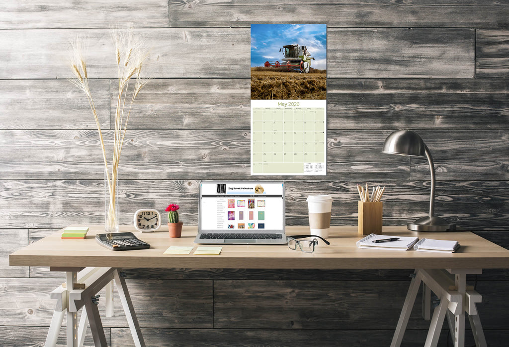 Tractors Wall Calendar 2026