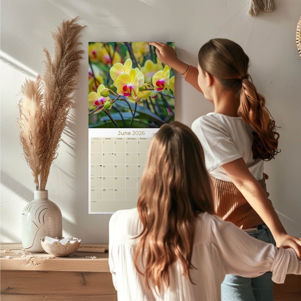 Orchids Wall Calendar 2026