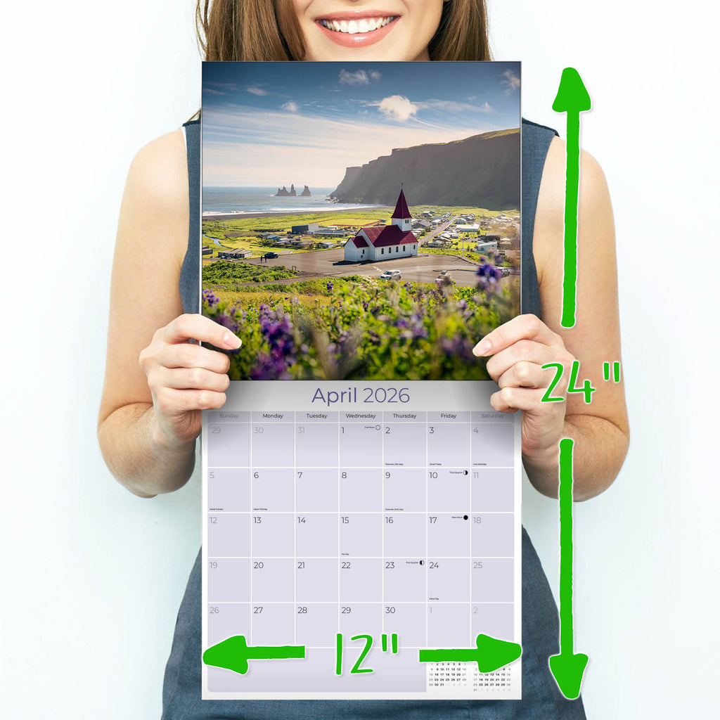 Iceland Wall Calendar 2026