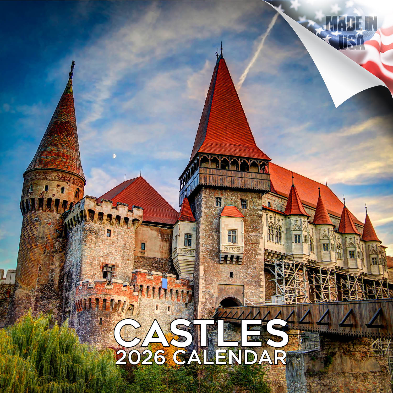 Castles Wall Calendar 2026